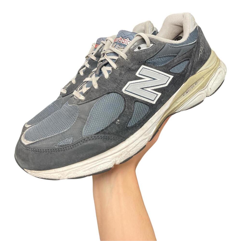 New Balance Navy Denim 990v3 Made In USA.